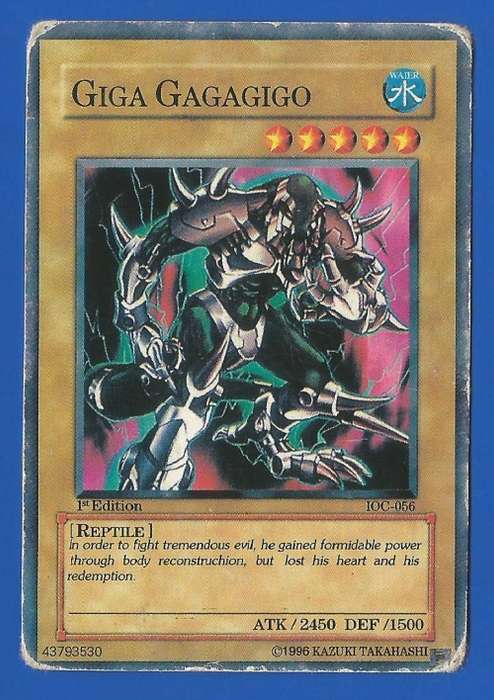 YU-GI-OH Trading Card Game-Konami-1996-1st Edition-Giga Gagagigo-ATK-2450-DEF-1500