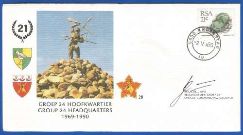 RSA-S A Army-FDC-Cover-No28-Signed-Group 24 Headquarters-No1056of2000-Thematic-Army-Military