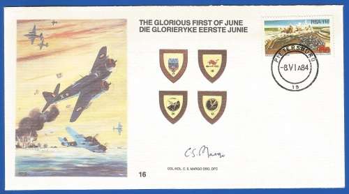 South African Air Force-FDC-Cover-No16-Signed-1984-No1246of10000-Thematic-Military-Plane-Air Force
