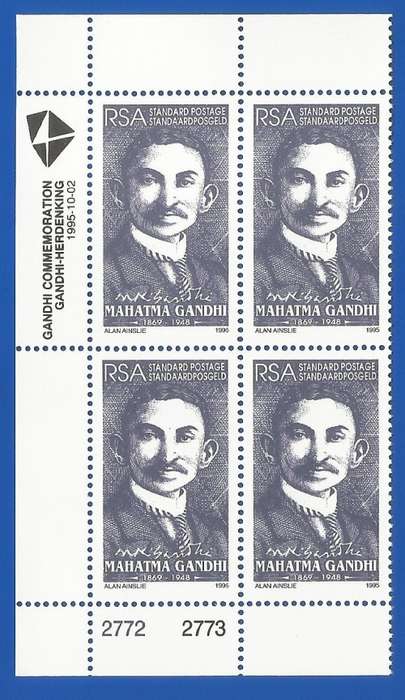 RSA-MNH-Mahatma Gandhi-1995-SACC916-Control Block 2772 2773-Thematic-Famous Person