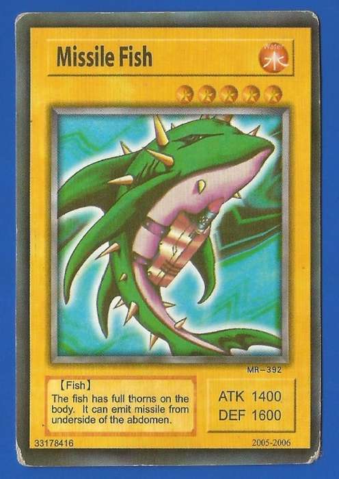 YU-GI-OH-Trading Card Game-Konami-2005-2006-Missile Fish-ATK-1400-DEF-1600