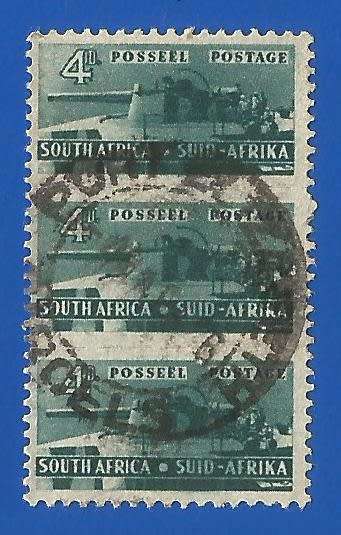 Union of South Africa-Used-SACC100 Small War Stamps-Thematic-War-Weapon