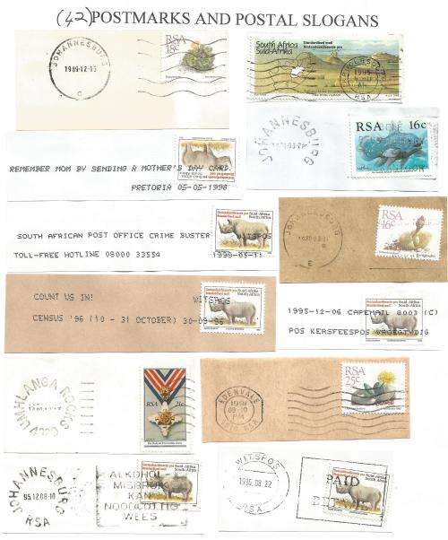 RSA-Bulklot-Used-Postmarks-Slogans-Cancel-Thematic-Flora-Fauna