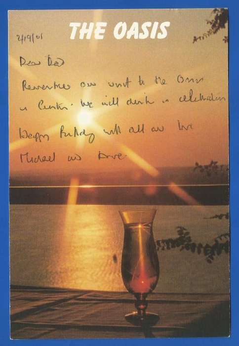 PostCard-Post Card-Unposted-The Oasis-Thematic-Places of Interest