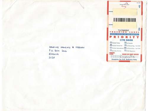 RSA-Domestic Mail-Cover-(2 Pieces)Front and Back are not Joined-Thematic-Symbol-National Stamp Day