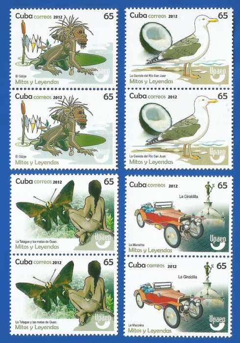 Cuba 2012 America UPAEP - Myths & Legends -MNH-Thematic-Culture-Birds-Fauna-Vehicle
