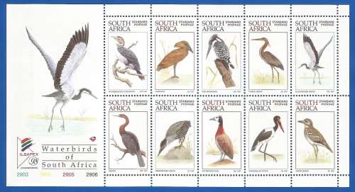 RSA-1997-MNH-Sheetlet-SACC1043-World Environment Day -Thematic-Fauna-Waterbirds