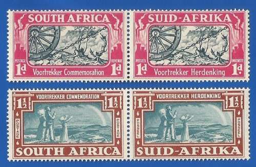 Union of SA 1938 Commem of Voortrekkers SACC79-80 MNH-Thematic-Symbol-Scenery