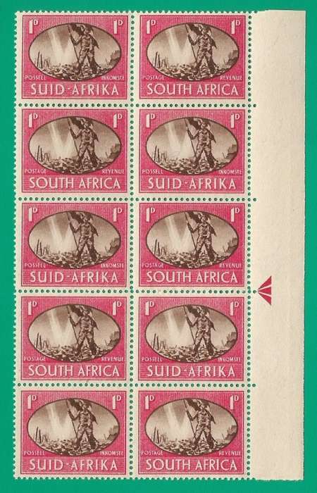 Union of South Africa SACC107/107a Victory Variety Ve Barbed Wire- MNH- Thematic- Symbol- Scenery
