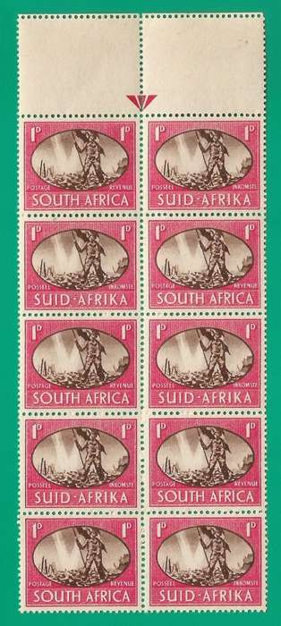 Union of South Africa SACC107 Victory Arrow Block - MNH- Thematic- Symbol- Scenery