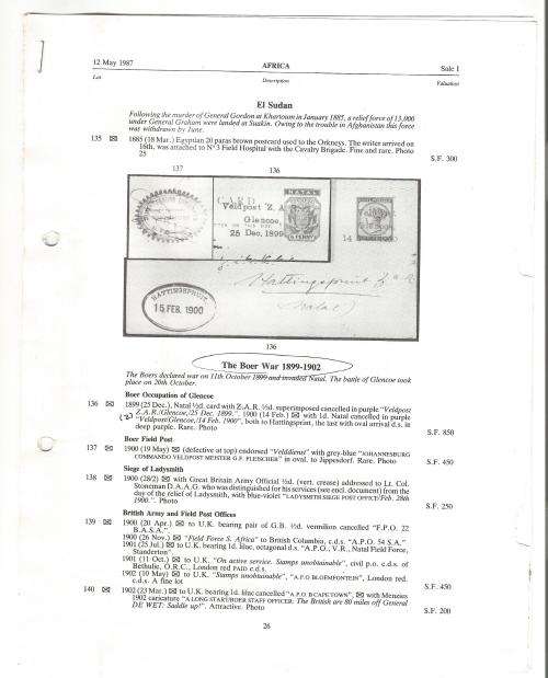 Reference Material-Philately-Boer war-Africa-3xPages-ENG-History-Photocopies