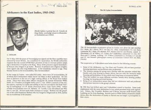 Reference Material-Philately-Anglo Boer War-Afrikaners in the East Indies -5xPages-ENG-Photocopies