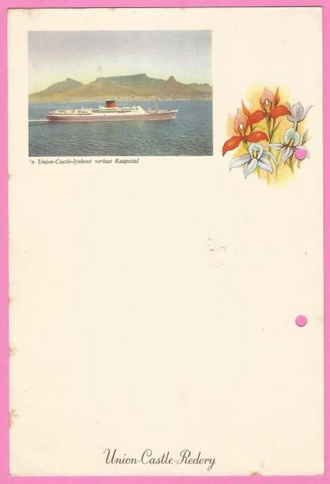 Vintage-Menu-1959-Union Castle Line-R.M.M.V. Winchester Castle-Luncheon