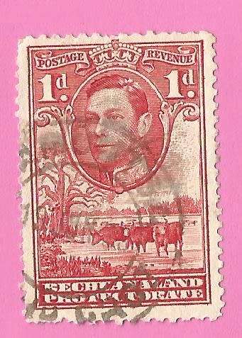 Bechuanaland Protectorate-Used-1938-SACC114-Postage-Revenue Issue KGVI-Thematic-Famous Person
