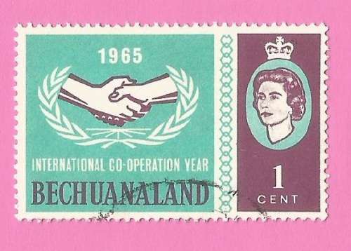 Bechuanaland-Used-1965-SACC188-International Co-operation Year-Thematic-Symbol