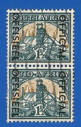 1950-Union of South Africa-Official-1½d-Used-SACC O43