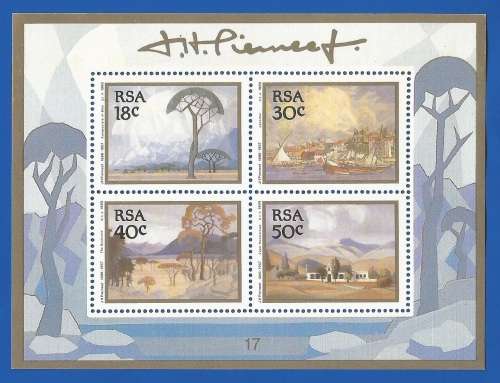 1989-RSA-MNH-SACC 708-M/S no 17-Paintings by Jacob Hendrik Pierneef