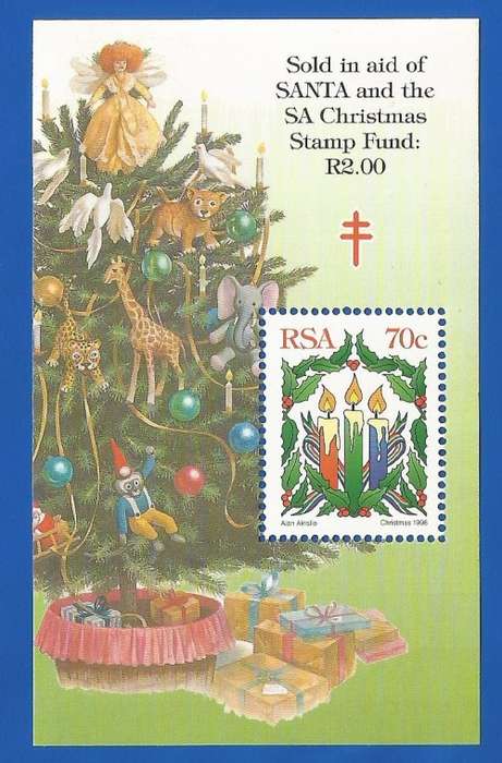 1996-RSA-MNH-M/S-SACC 976-Miniature Sheet Sold in aid of SANTA and the S.A. Christmas Stamp Fund
