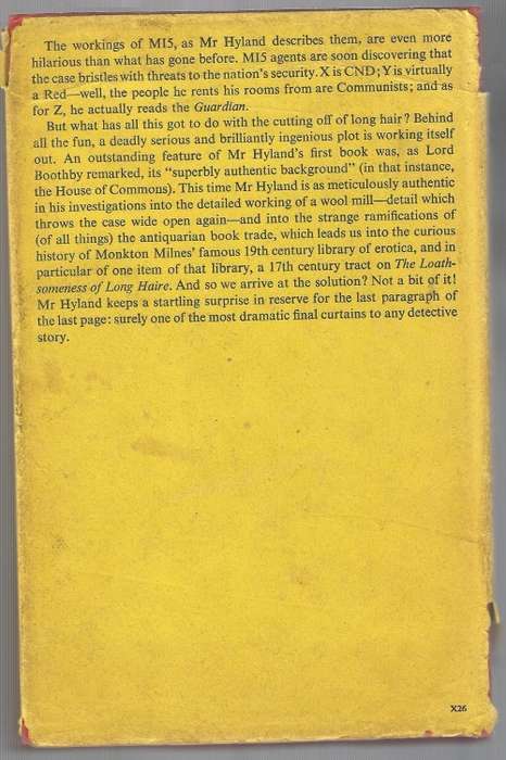 Book-Hyland`s thriller-Green Grow the Tresses-O-Stanley Hyland-1965-192-page Book-Hard Cover