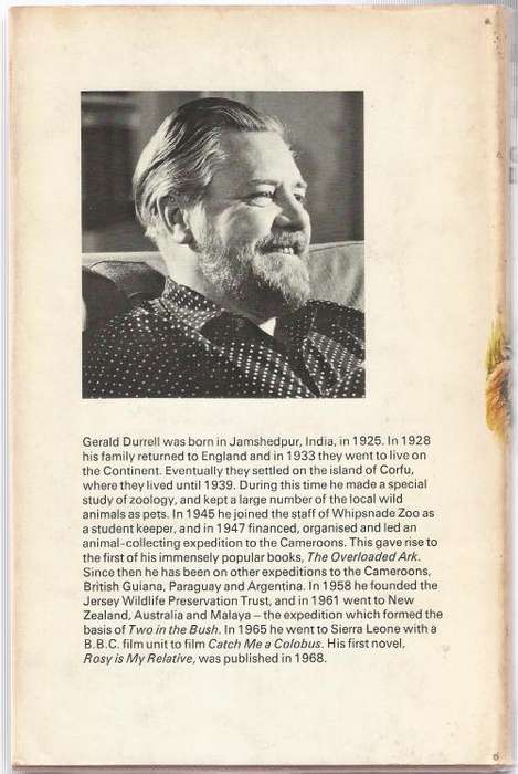 Book-Beasts in my Belfry-Gerald Durrell-1974-184-page Book-Fair Condition-Hard Cover