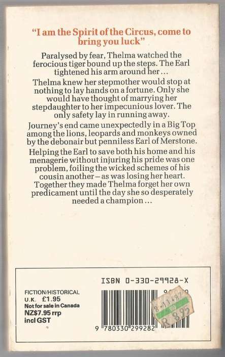 Book-A Circus for Love-Barbara Cartland-1987-141-page Book-Fair Condition