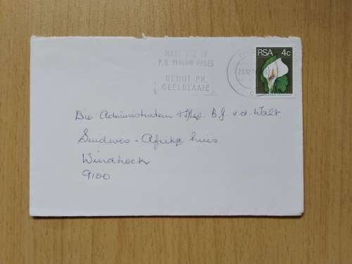 Pretoria-Domestic Mail- Cover