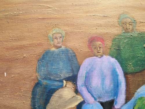 Oil Painting on Board-People.