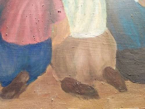 Oil Painting on Board-People.