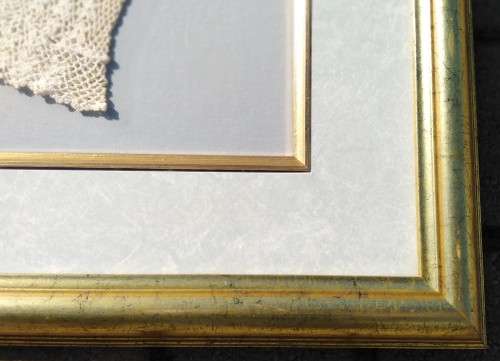 Framed Handmade Crochet Gloves-Wall Decor
