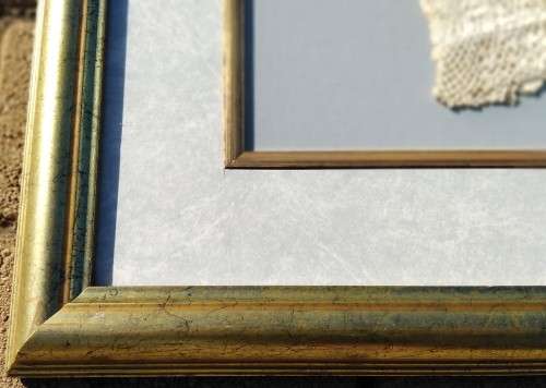 Framed Handmade Crochet Gloves-Wall Decor