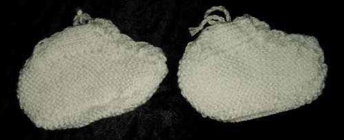 Handmade White Christening Jacket & Booties for Newborn