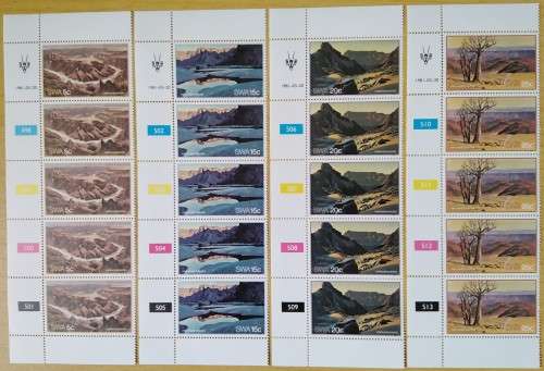 1981-SWA-MNH-Fish River Canyon-Control Blocks-SACC 382-385.