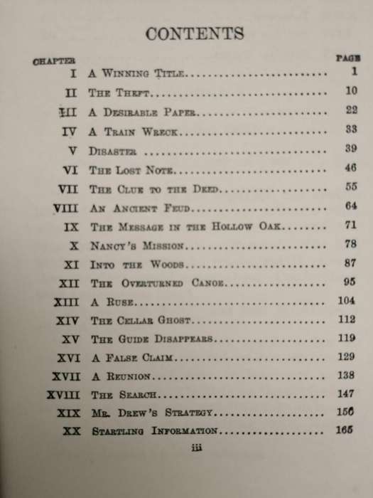 The Message in the Hollow Oak - Carolyn Keene Nancy Drew  1935 218 pages Some damage to Jacket Merli
