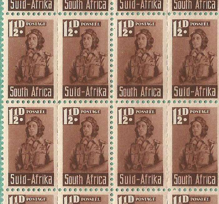 1942-1944-MNH-Union of South Africa-War Effort Reduced Sizes. SACC97 Reduced War Effort