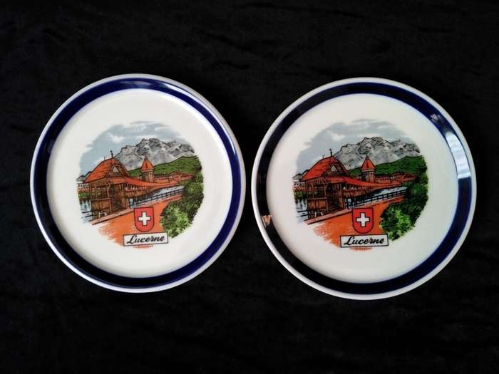 Lucerne Switzerland Themed small display plates 10cm Diameter