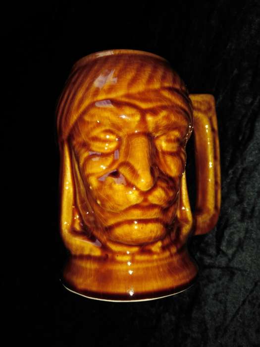 Brown beer Tankard. No Name. 15cm high