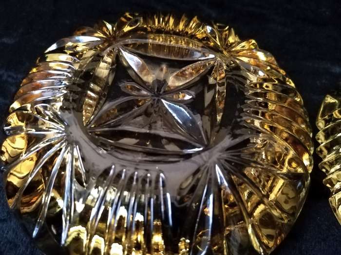 Pair of yellow Ashtrays
