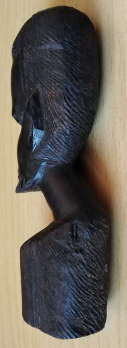 African Man Bust carved from wood.