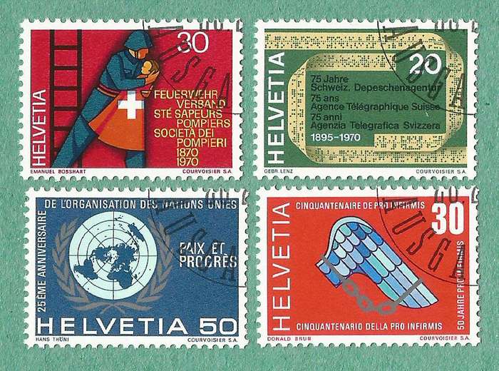 Switzerland Stamp Used 1970 Anniversaries
