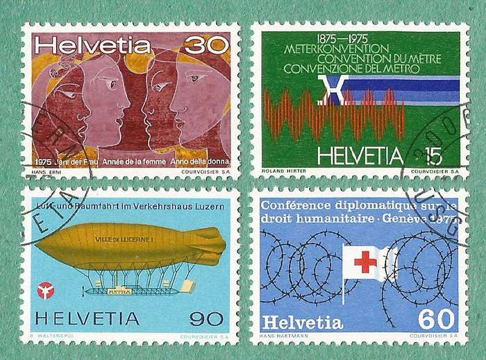 Switzerland Stamp Used 1975 Anniversaries