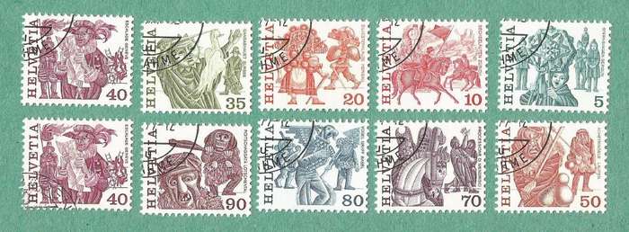 Switzerland Used 1977 Definitive series