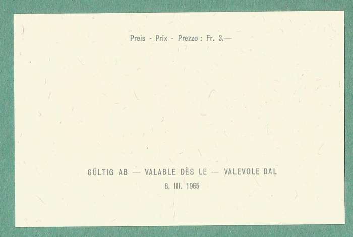 Switzerland Used 1965 National Philatelic Exhibition NABRA, Bern
