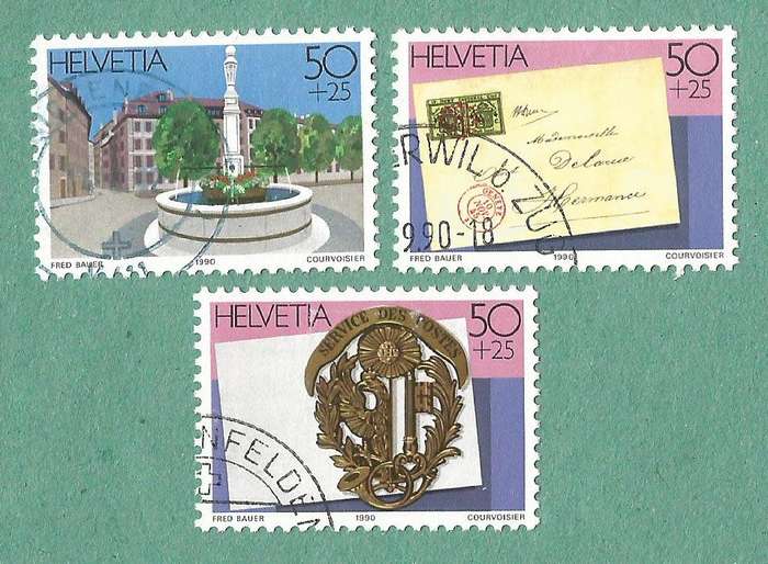 Switzerland Used 1990 National Philatelic Exhibition HELVETIA GENEVE `90