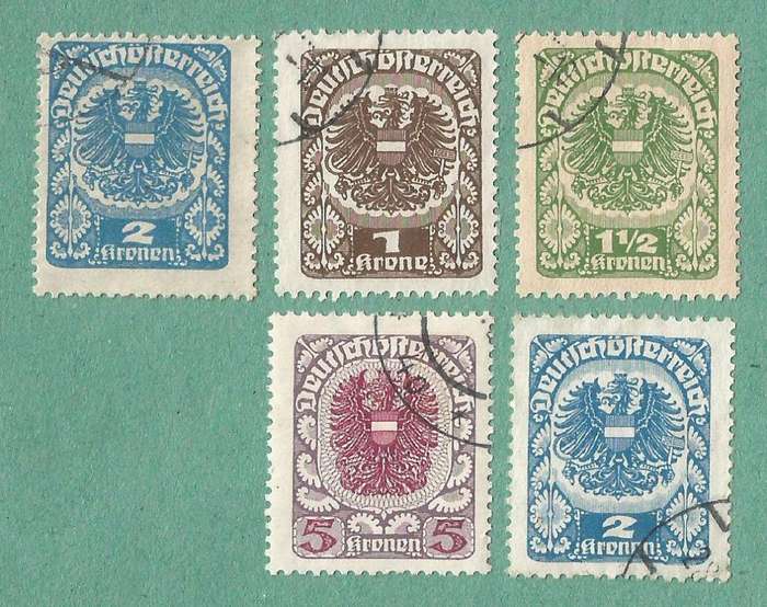 Austria Used 1920 -1921 Coat of Arms