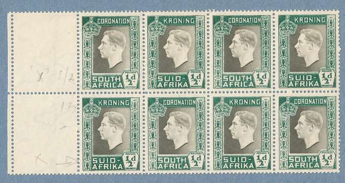 Union of SA KGVI Coronation 1937 SACC70 -MNH-Thematic-Famous Person Varieties