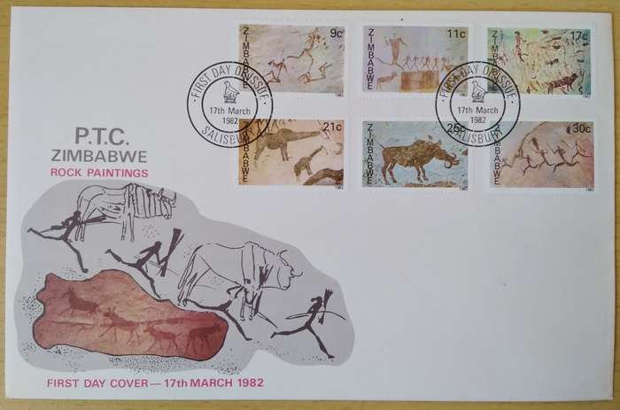 1982-Zimbabwe-FDC-Rock Paintings.