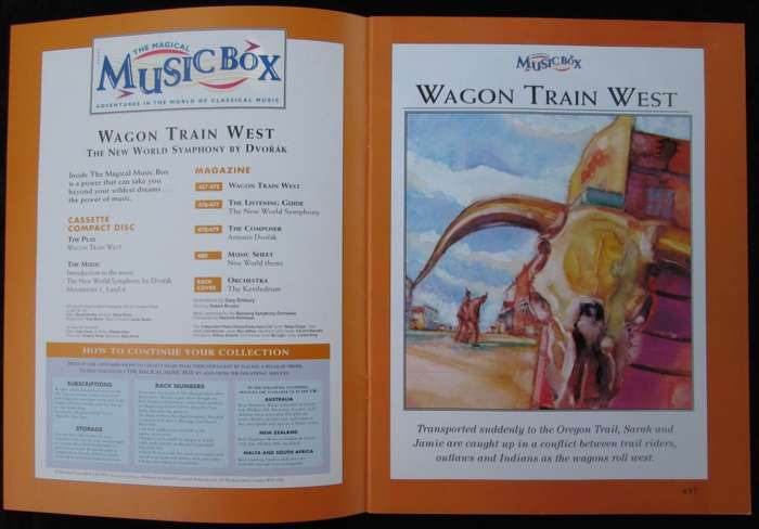 1995-Collectible-The Magical Music Box-No20-Magazine + CD. Wagon Train West. Sold As Is.