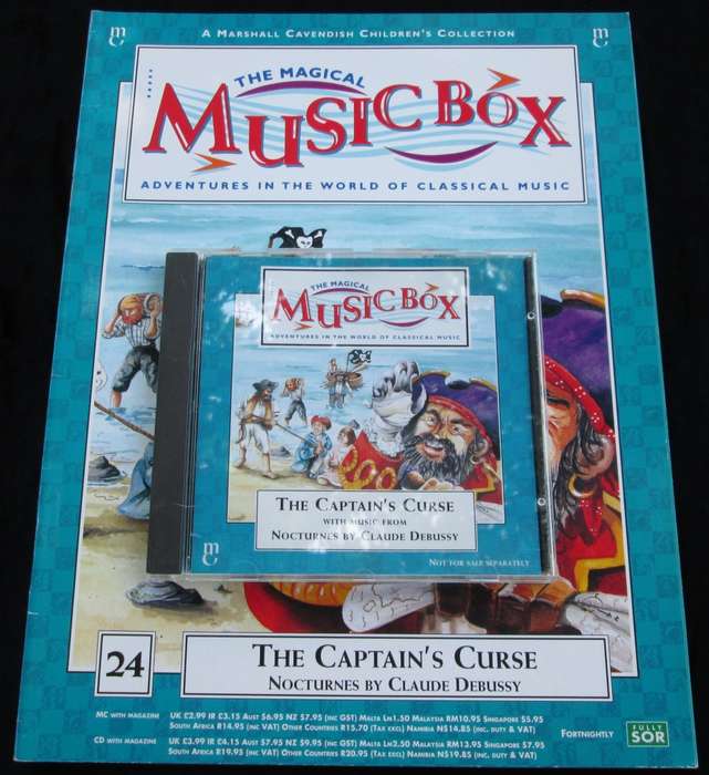 1995-Collectible-The Magical Music Box-No24-Magazine + CD. The Captain`s Curse. Sold As Is.