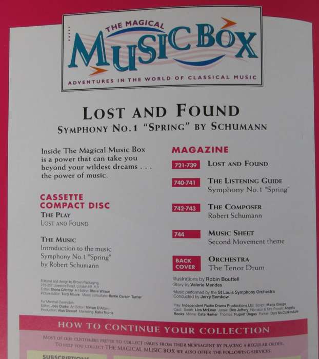 1996-Collectible-The Magical Music Box-No31-Magazine + CD. Lost and Found. Sold As Is.
