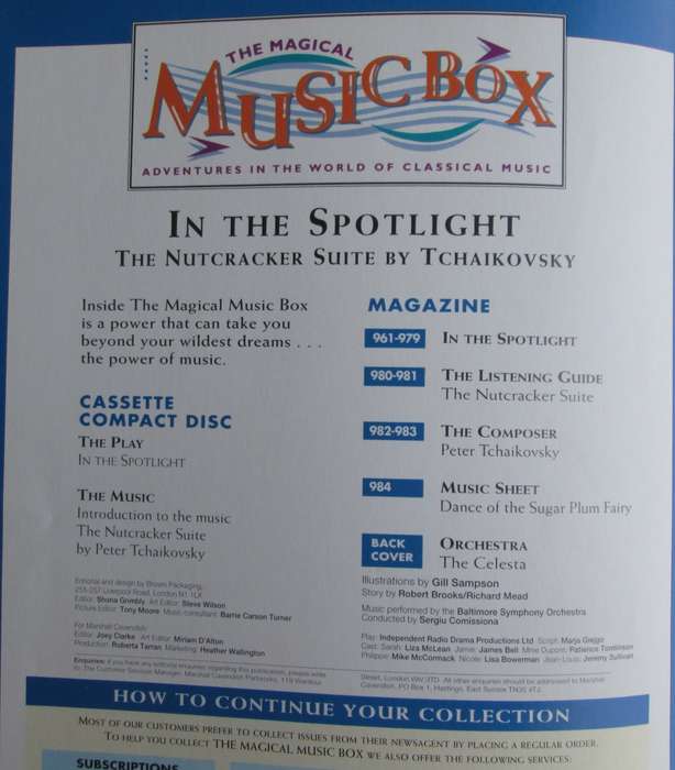 1996-Collectible-The Magical Music Box-No41-Magazine + CD. In the spotlight. Sold As Is.